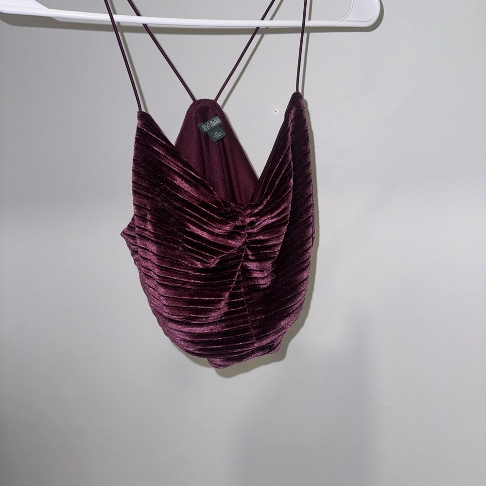 Wild fable velvet cropped tank